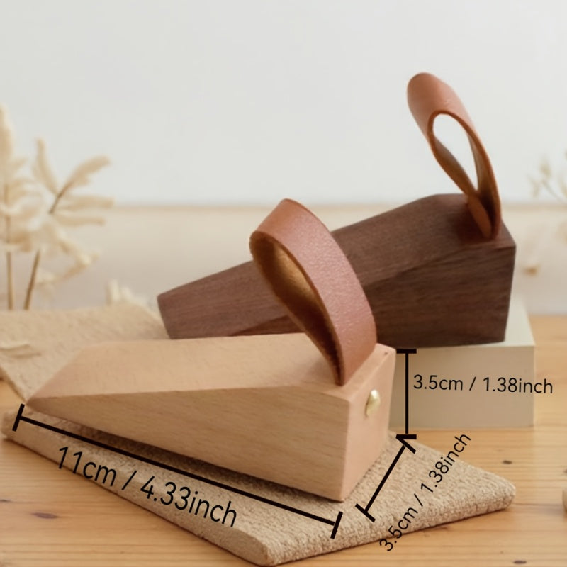 Houten Deurstopper met Antislip Bodem Scandinavisch Design