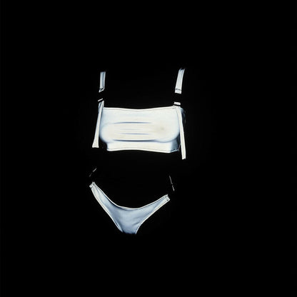 Vrouwelijke Bikini Set met Glitter Effect Kleurrijke Badmode