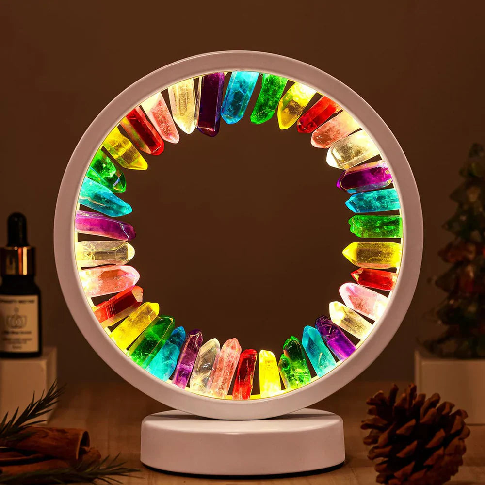 Kwarts Kristal Lamp Regenboog Effect Energiebalans - Velinix