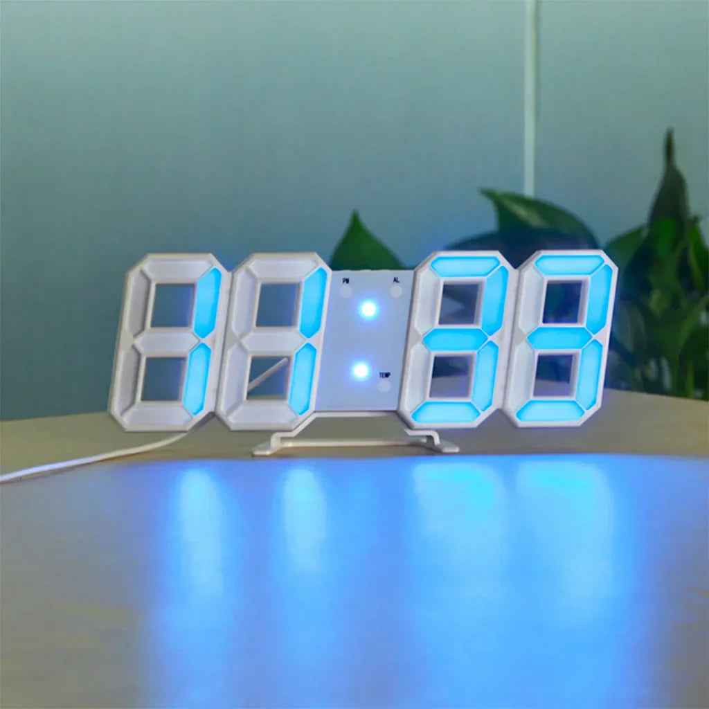 3D LED Wandklok Digitale Klok met Instelbare Verlichting