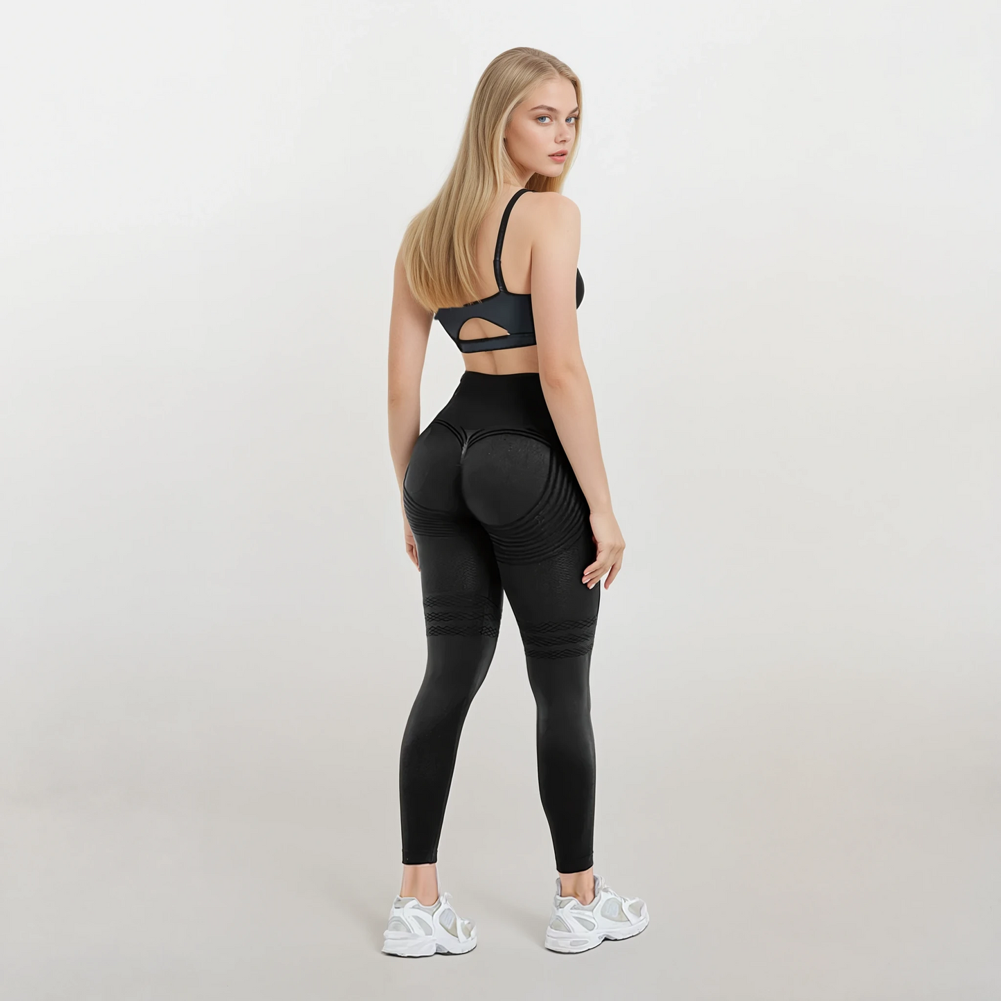 Dames Legging Zwart met Compressie en Anti Cellulitis Eigenschappen