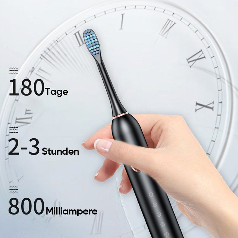 Elektrische Tandenborstel 6 Modus Waterdicht Wit Zwart Roze