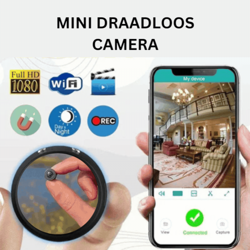 Draadloze Beveiligingscamera 1080P HD Mini WLAN-camera