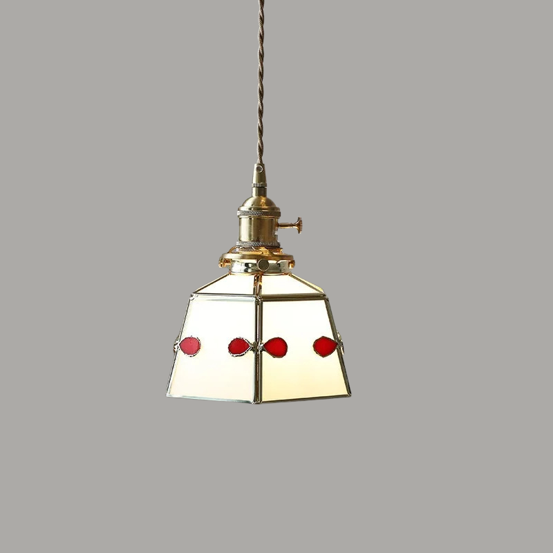 Elegante Hanglamp van Walnoothout en Glas