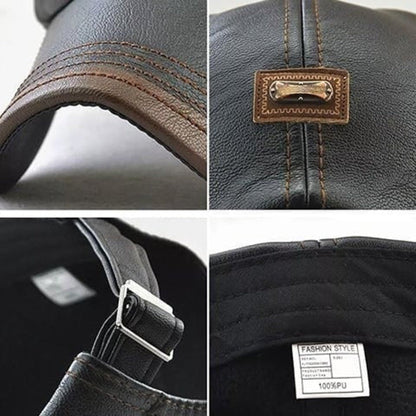 Leren Baret Hoed voor Mannen Retro Stijl