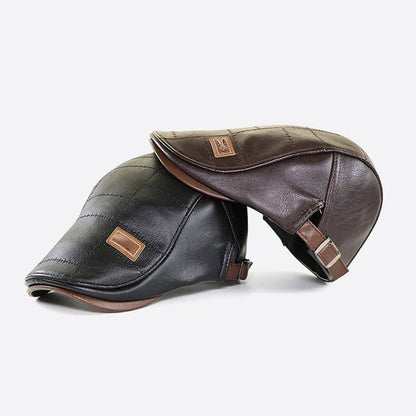 Leren Baret Hoed voor Mannen Retro Stijl