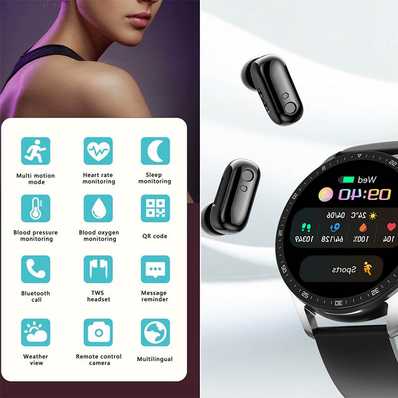 Smart Horloge met Oortelefoon en Bluetooth