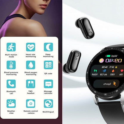 Smart Horloge met Oortelefoon en Bluetooth