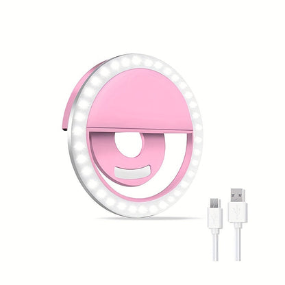 LED Selfie Ringlamp Oplaadbaar voor Make-up en Foto's
