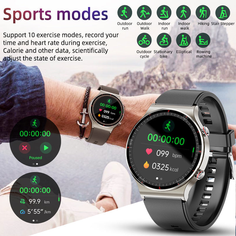 Medische Smartwatch EKG met SpO2 en Hartslag-monitoring Waterdicht