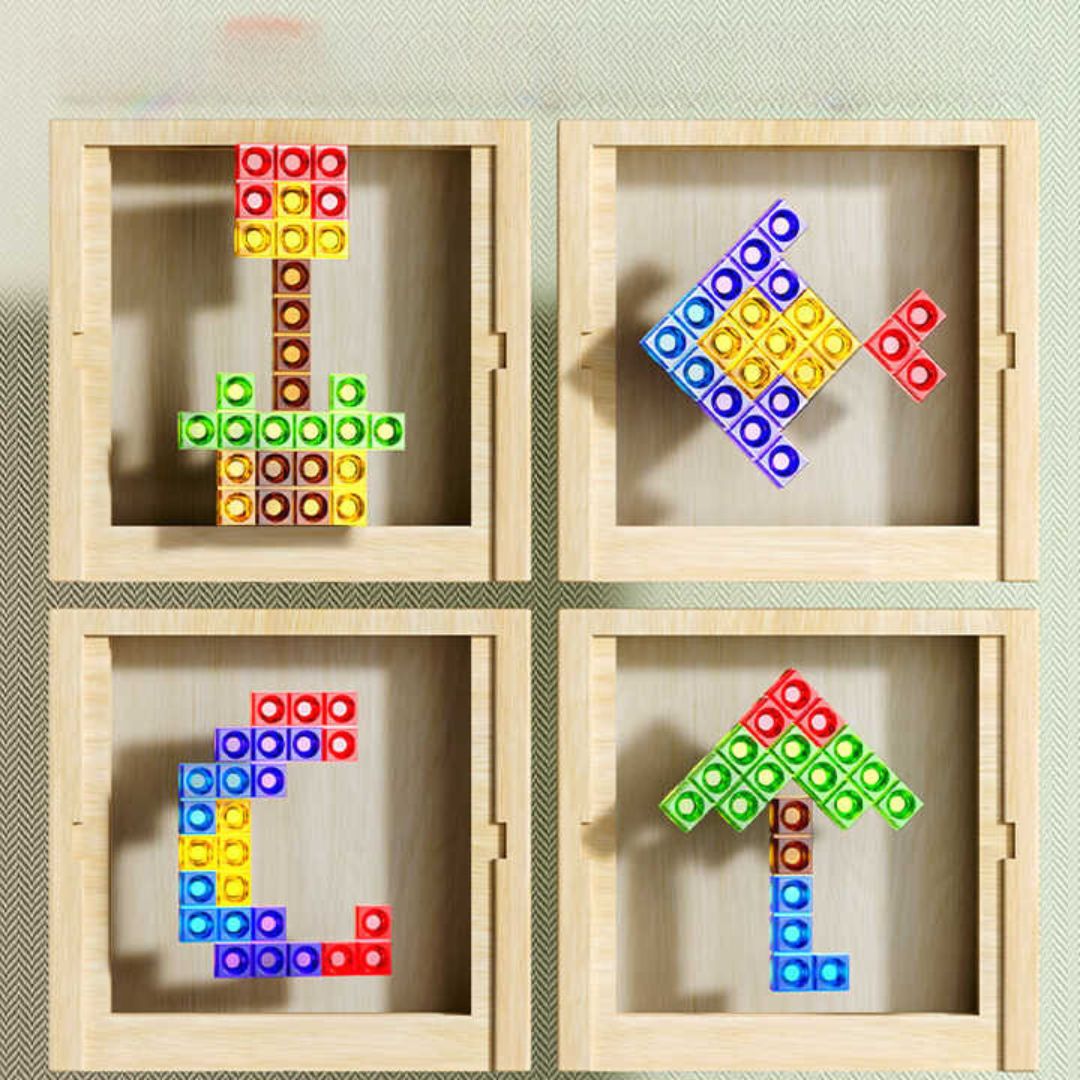 Houten Tetris Bord Educatief en Duurzaam voor Kinderen en Volwassenen