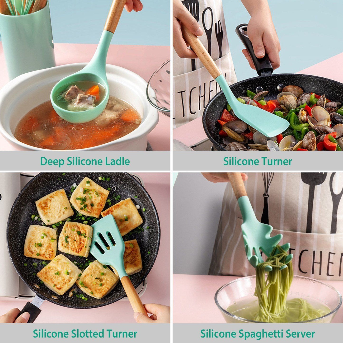 Silikon Keukenhulpmiddelen Set Handig voor Koken