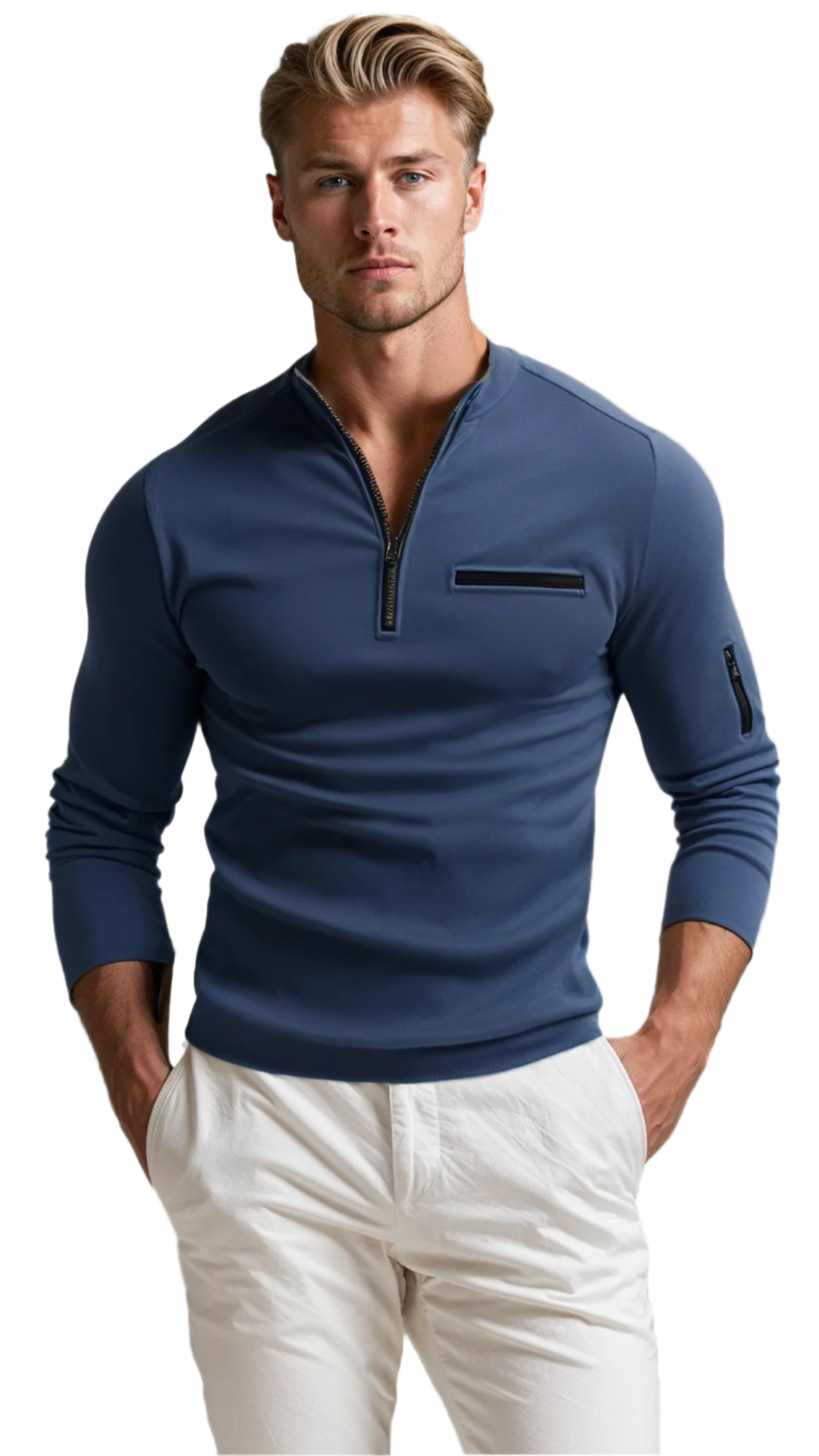 Gents™ – Heren Kwart-Zip Trui van Premium Materiaal voor Stijlvol Comfort-2