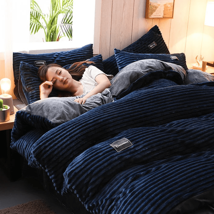 Warme Fleece Winterbeddenset met Fluwel voor Koude Nachten