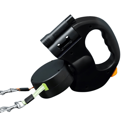 LED Hondenriem Dubbel met 360° Scharnier en Reflector