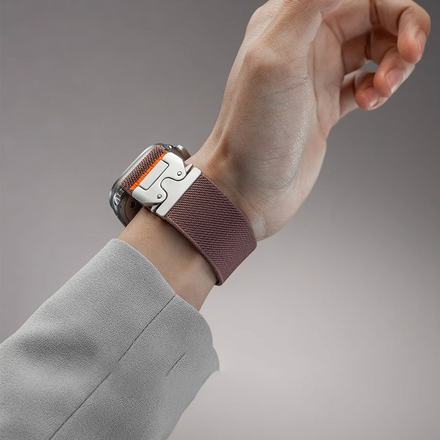 Stretchband voor Apple Watch - Luxe Nylon Band Comfortabel en Stijlvol