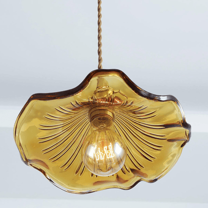 Hibiscus Hanglamp Glas en Messing Verstelbaar E27