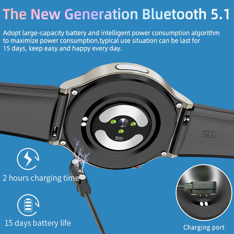 Medische Smartwatch EKG met SpO2 en Hartslag-monitoring Waterdicht