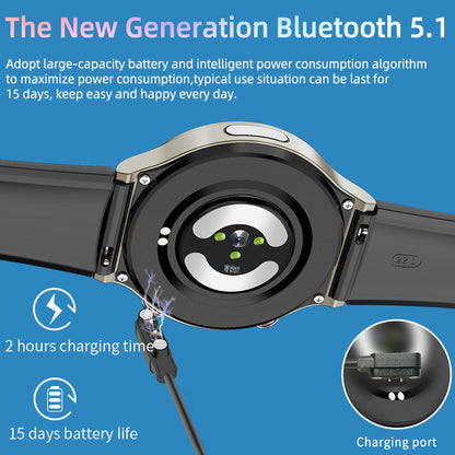 Medische Smartwatch EKG met SpO2 en Hartslag-monitoring Waterdicht