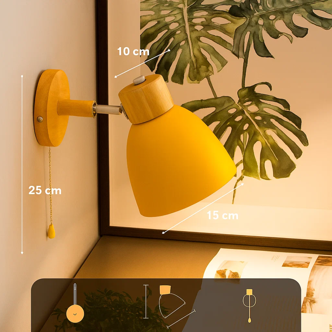 Scandinavische Wandlamp Modern Hout Design