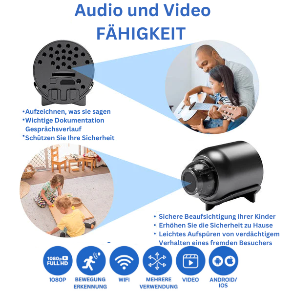WiFi Beveiligingscamera Full HD met Nachtzicht en Bewegingsdetectie