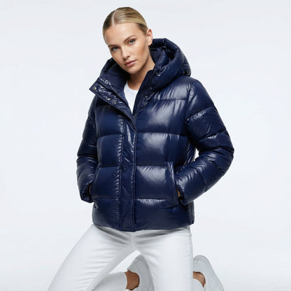 Dames Pufferjas - Warme Gewatteerde Winterjas met Glans