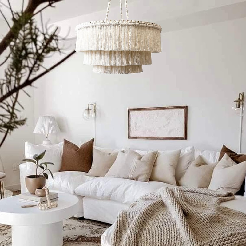 Handgeweven Wandtapijt Lampenkap Scandinavisch Design Hanglamp