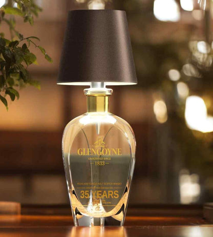 Unieke Fleslamp van Glazen Fles met Lampje Binnenin