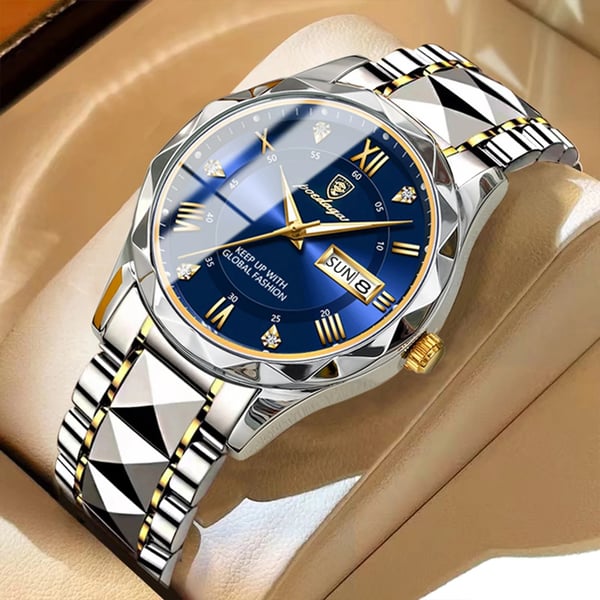 Luxe Herenhorloge 316L RVS met Quartzbeweging en Datum