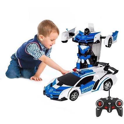 RC Auto Robot Transformer – 2-in-1 Afstandsbediening met Licht en Geluid - Velinix