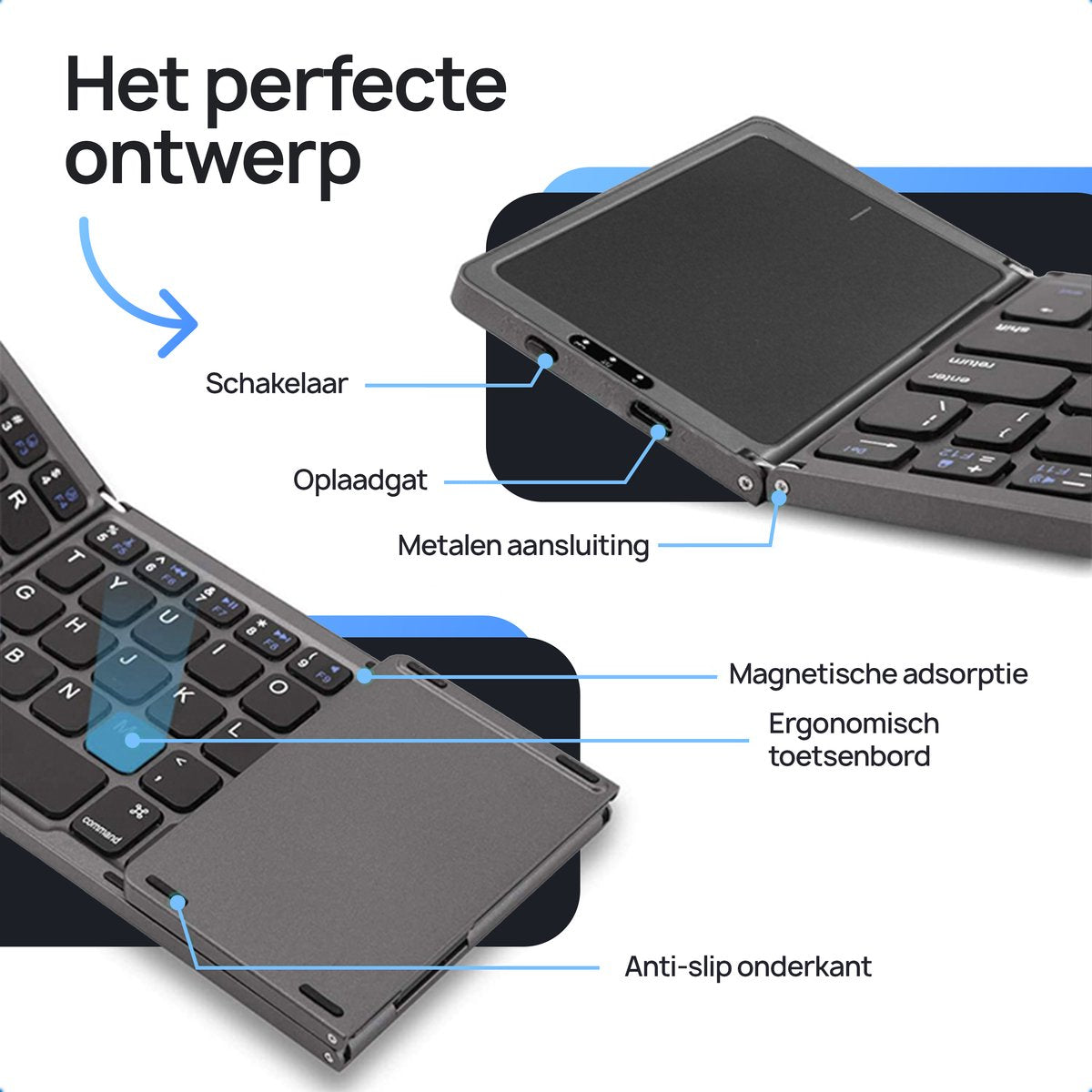 Draadloos Toetsenbord voor Efficiënt Typen op Elke Apparaat