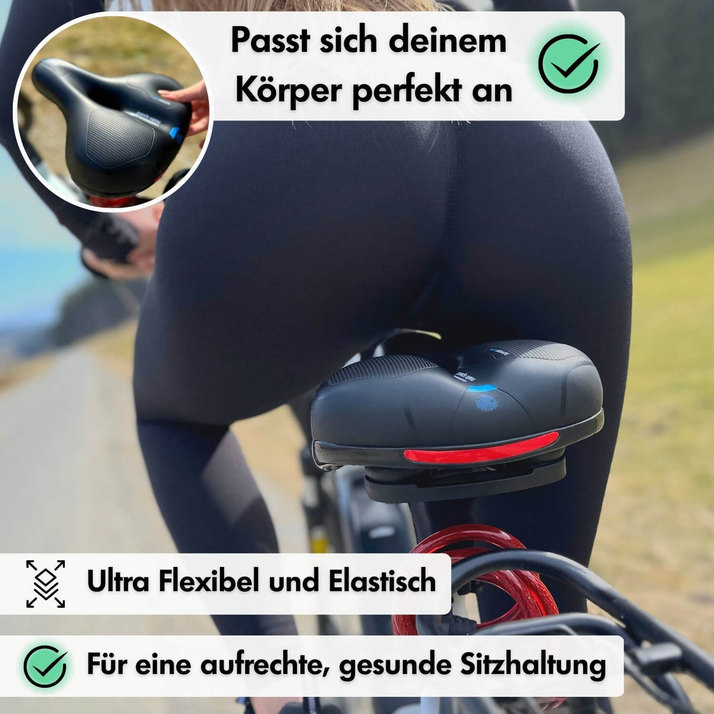 Fietszadel CloudComfort Pro voor Pijnvrij Fietsen