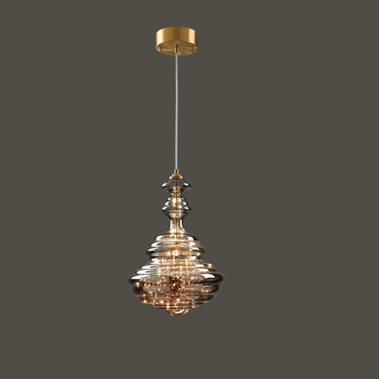 Glas Hanglamp Grijze Kleur met Sterrenhemel Effect Modern Design