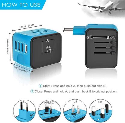 PowerHub™ – Universele Reisadapter met 4 USB-Poorten en Veiligheid-3