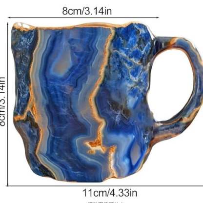 Isoleren Koffiemokken van Mineraalkristal, Magnetronbestendig 350-450ml