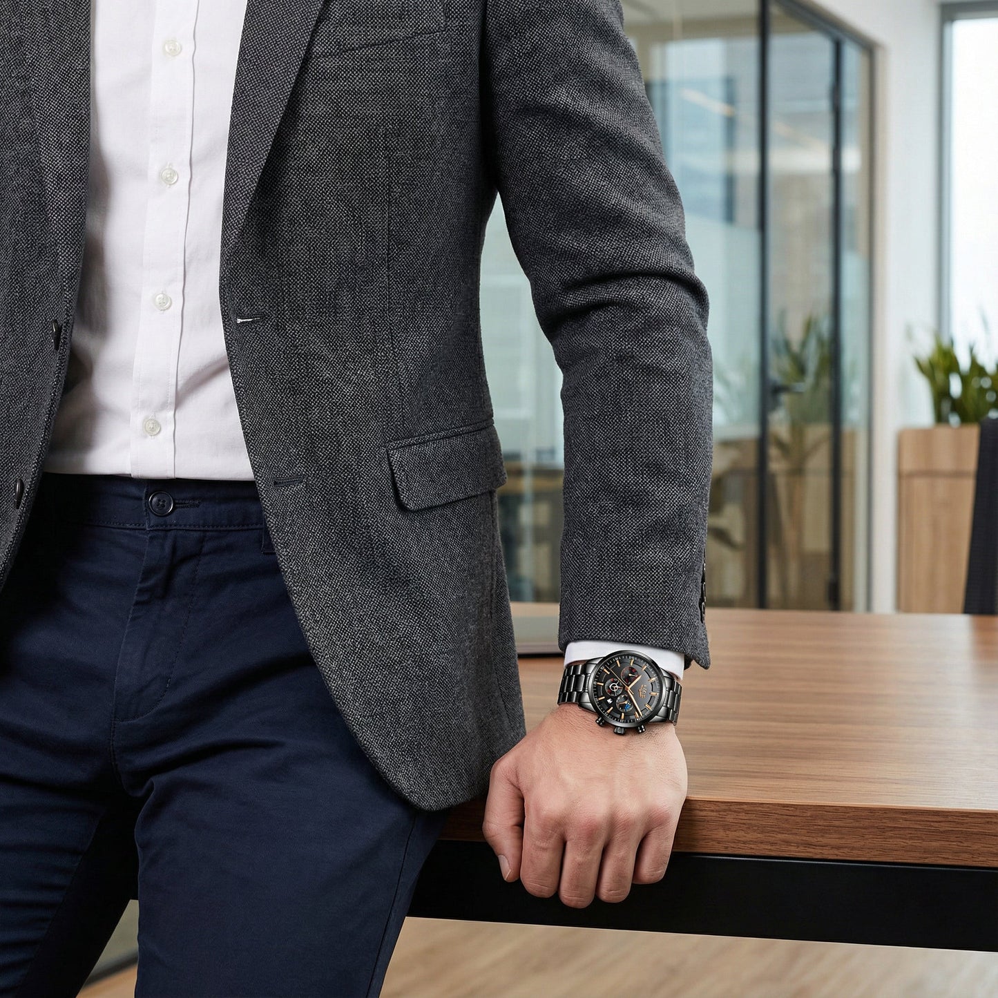 Heren Horloge SteeleX - Robuust Staal met Mineraalglas en Waterdicht