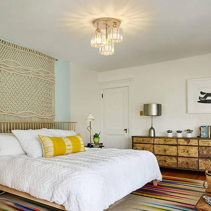 Plafondlamp Semi-Flush met Kristallen Modern Design voor Slaapkamer en Woonkamer