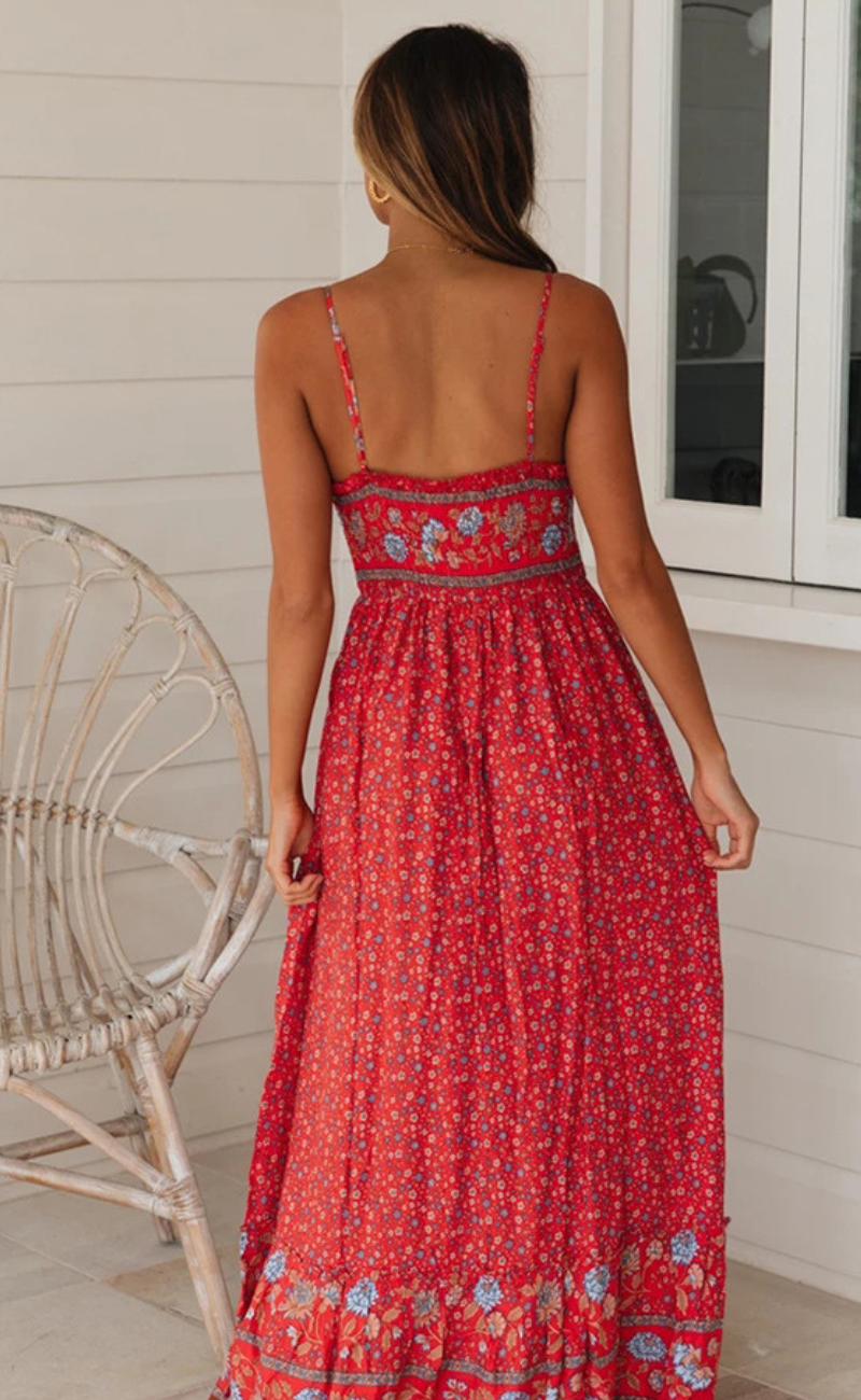 Molli™ – Dames Zomerjurk Met Bloempatroon Elegante Pasvorm Ademend-4