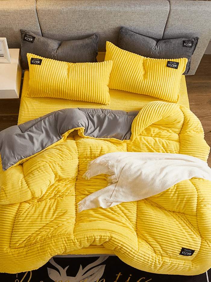 Warme Fleece Winterbeddenset met Fluwel voor Koude Nachten
