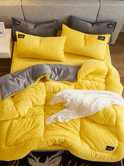 Warme Fleece Winterbeddenset met Fluwel voor Koude Nachten