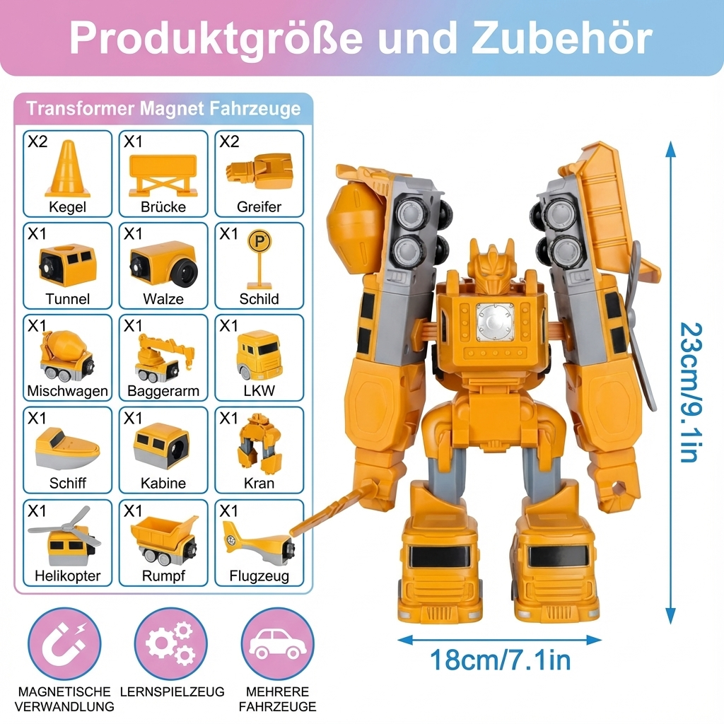 Magnetische Transformer Voertuig Speelgoed