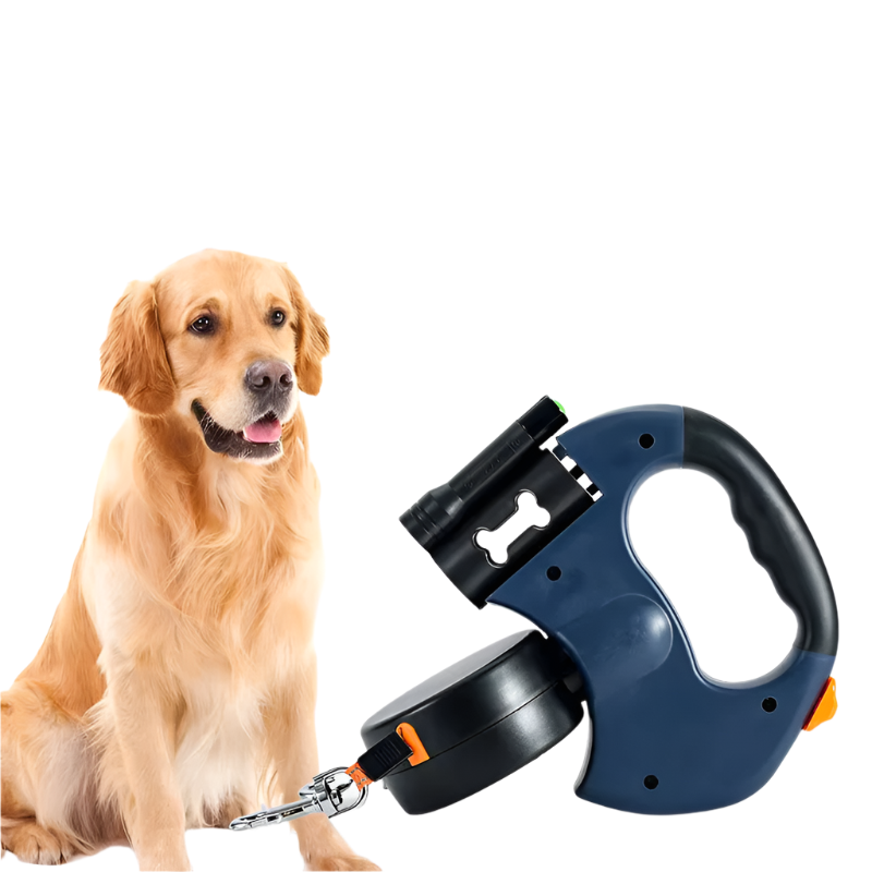Hondenriem met LED Verlichting en Afvalzakhouder