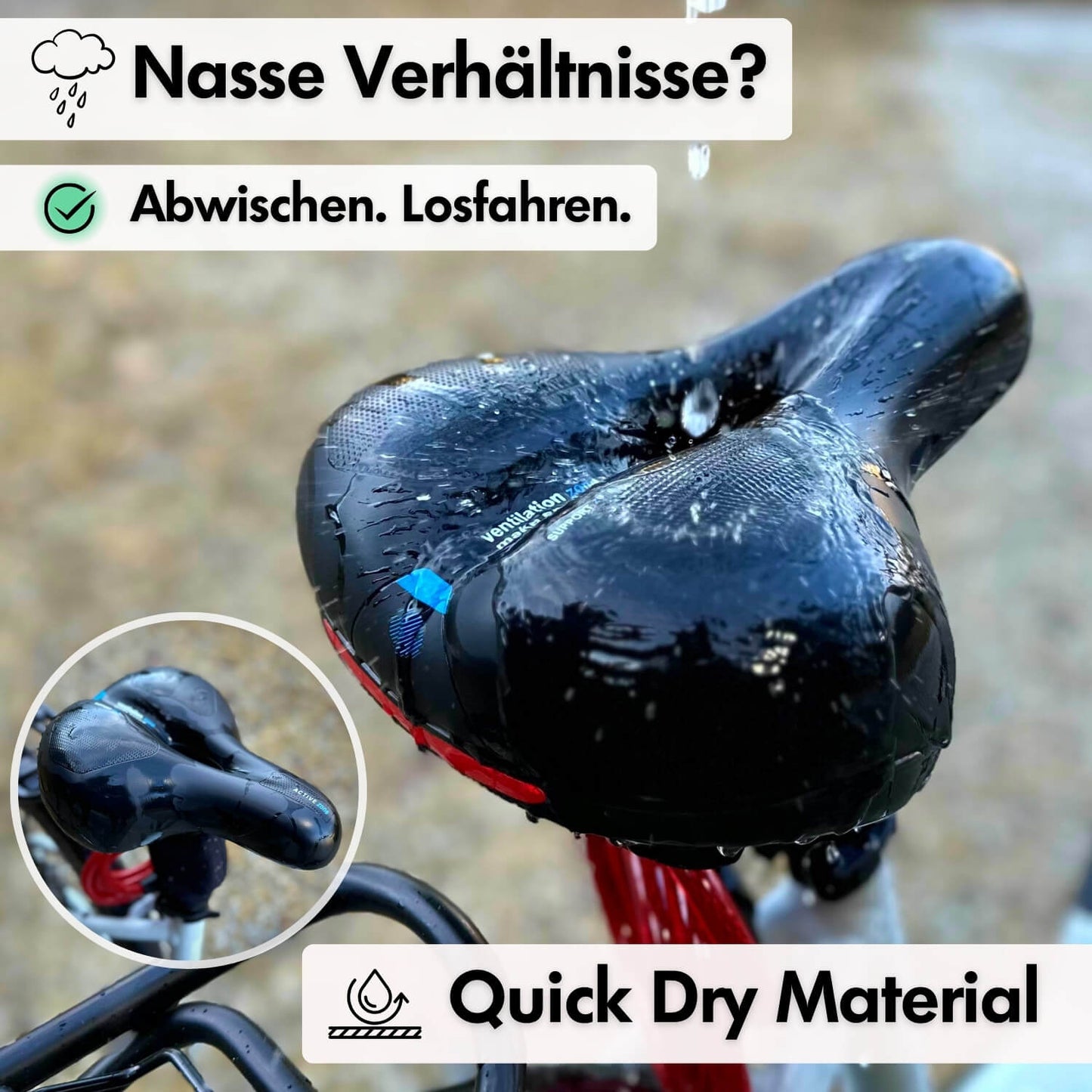 Fietszadel Comfortabele Pijnvrije Rit