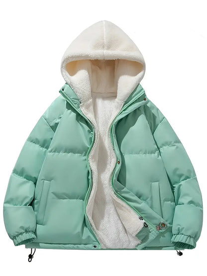 Fleece Winterjas met Capuchon Warm en Waterdicht
