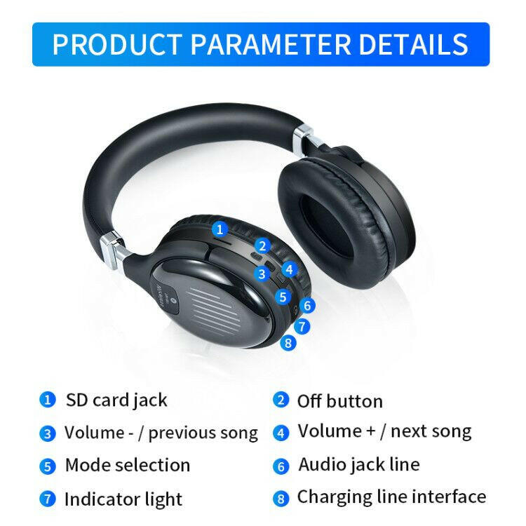 Draadloze Hoofdtelefoon BT5.0 Gaming Headset