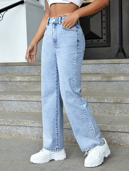 Velinix Dames Jeans Elegante Eenkleurige Broek
