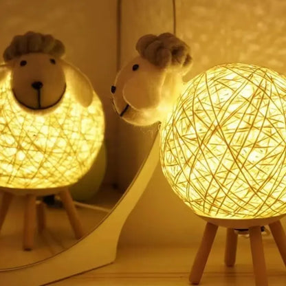 Schaap Nachtlamp LED Tafellamp Dimbaar Handgemaakt