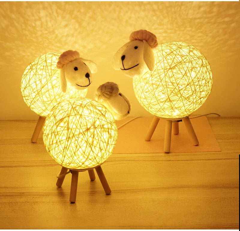 Schaap Nachtlamp LED Tafellamp Dimbaar Handgemaakt