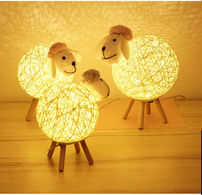 Schaap Nachtlamp LED Tafellamp Dimbaar Handgemaakt