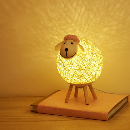 Schaap Nachtlamp LED Tafellamp Dimbaar Handgemaakt